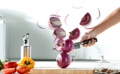 Damascus Chef Knife 8 Inch with Clad Dimple