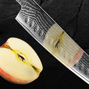 Damascus Chef Knife 8 Inch with Clad Dimple